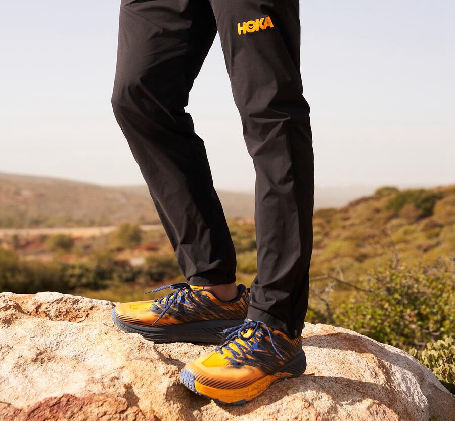 Hoka One One Mens Pants - Wind - Black - MUZI28930